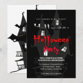 Halloween-Party Vintag Gothic Einladung (Vorne/Hinten)