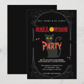 Halloween-Party Vintag Gothic Einladung (Vorne/Hinten)