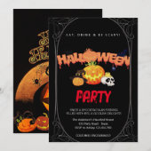 Halloween-Party Vintag Gothic Einladung (Vorne/Hinten)