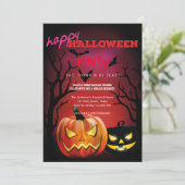 Halloween-Party Vintag Gothic Einladung (Stehend Vorderseite)