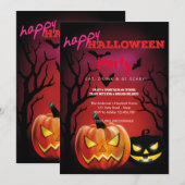 Halloween-Party Vintag Gothic Einladung (Vorne/Hinten)