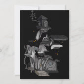 Halloween-Party Vintag Gothic Einladung (Rückseite)