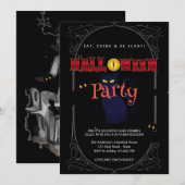 Halloween-Party Vintag Gothic Einladung (Vorne/Hinten)