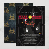 Halloween-Party Vintag Gothic Einladung (Vorne/Hinten)