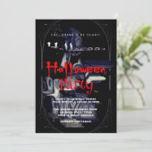 Halloween-Party Vintag Gothic Einladung (Stehend Vorderseite)