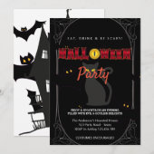 Halloween-Party Vintag Gothic Einladung (Vorne/Hinten)