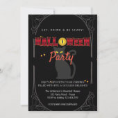 Halloween-Party Vintag Gothic Einladung (Vorderseite)