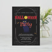 Halloween-Party Vintag Gothic Einladung (Stehend Vorderseite)