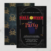 Halloween-Party Vintag Gothic Einladung (Vorne/Hinten)