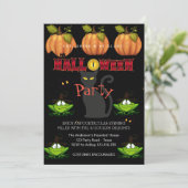 Halloween-Party Vintag Gothic Einladung (Stehend Vorderseite)