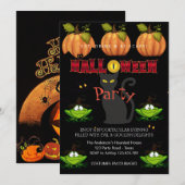 Halloween-Party Vintag Gothic Einladung (Vorne/Hinten)