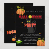 Halloween-Party Vintag Gothic Einladung (Vorne/Hinten)