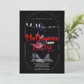 Halloween-Party Vintag Gothic House Einladung (Stehend Vorderseite)