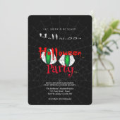 Halloween-Party Vintag Gothic, Spider's Web Einladung (Stehend Vorderseite)