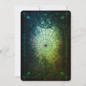 Halloween-Party Vintag Spider Web Einladung (Rückseite)