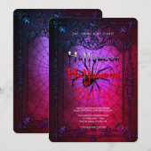 Halloween-Party Vintag Spider Web Einladung (Vorne/Hinten)
