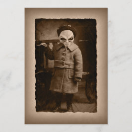 Halloween-Party Vintage Alien Kleinkinder Einladung