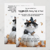 🐈 ‍ Halloween-Party voller Spaß Einladung (Vorne/Hinten)