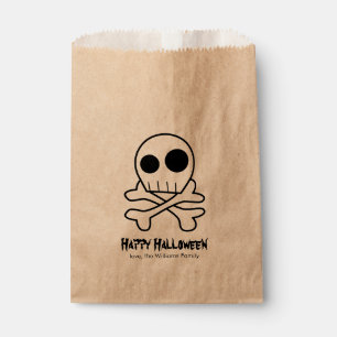 Halloween-Party von Schädel und Knochen Geschenktütchen