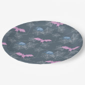 Halloween-Party von Spinne und Fledermäusen Pappteller (Schrägansicht)