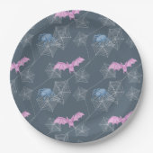 Halloween-Party von Spinne und Fledermäusen Pappteller (Vorderseite)