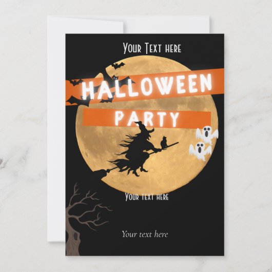 Halloween-Party-Vorlage Save The Date (Vorderseite)