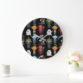 Halloween Party Wall Clock Große Wanduhr (Zuhause)