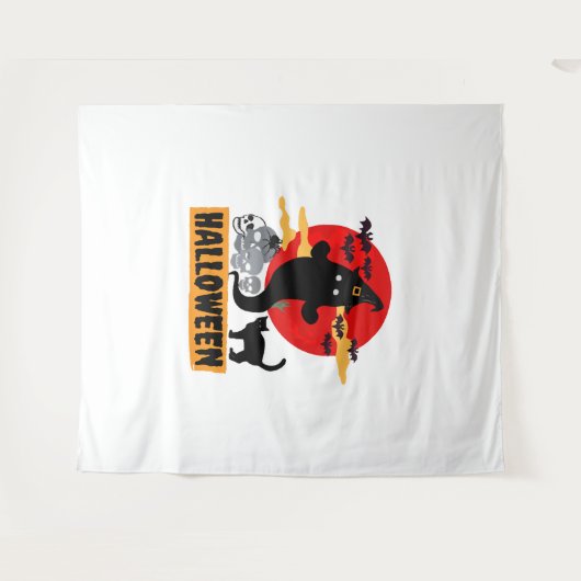 Halloween-Party Wandteppich (Vorderseite (Horizontal))