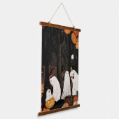 Halloween-Party Wandteppich Mit Holzrahmen (Gewinkelt)