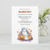 Halloween-Party Wasserfarbe Pumpkins Einladung (Stehend Vorderseite)