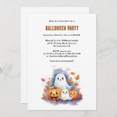 Halloween-Party Wasserfarbe Pumpkins Einladung (Vorne/Hinten)