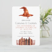 Halloween-Party Wasserfarben Einladung (Stehend Vorderseite)