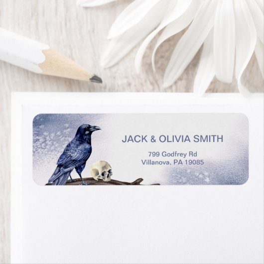 Halloween-Party Watercolor Raven (Insitu)