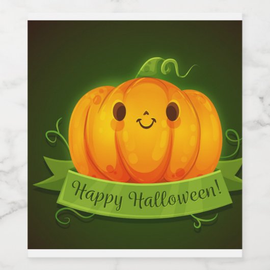 Halloween-Party Weinetikett (Einzelnes Label)