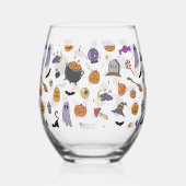 Halloween-Party Weinglas Ohne Stiel (Rückseite)