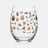 Halloween-Party Weinglas Ohne Stiel (Links)