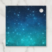 Halloween Party Werewolf Blue Geschenkanhänger (Rückseite)