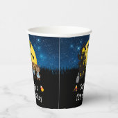 Halloween Party Werewolf Blue Pappbecher (Rechts)