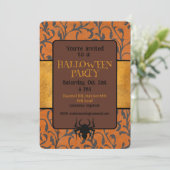 Halloween-Party Whimsical-Muster  Einladung (Stehend Vorderseite)