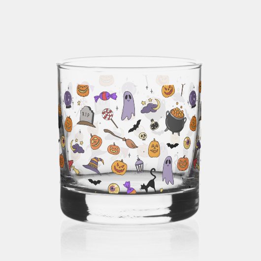 Halloween-Party Whiskyglas (Vorderseite)