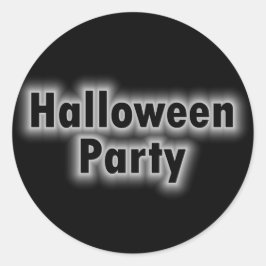 Halloween-Party White Glow Runder Aufkleber