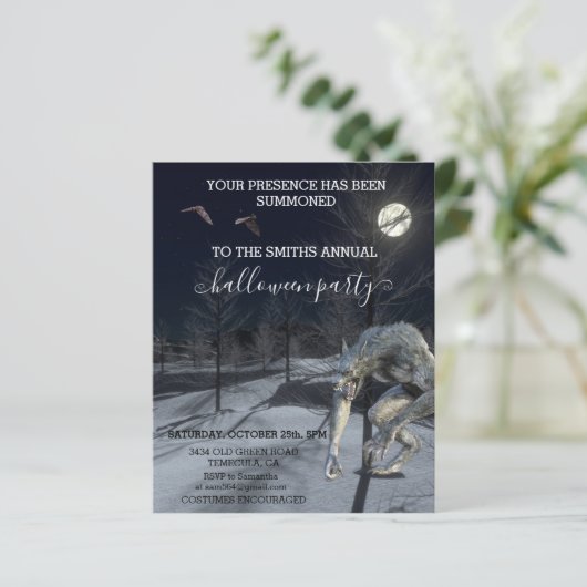 Halloween-Party Winter Werewolf Beängstigend (Stehend Vorderseite)