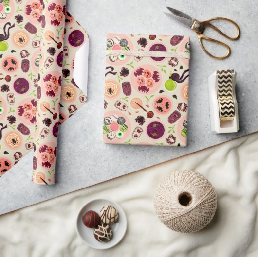 Halloween Party Wrapping Paper Geschenkpapier (Kunsthandwerk)