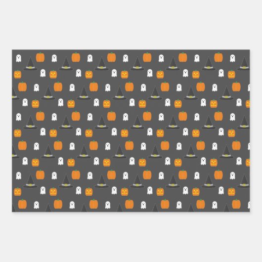 Halloween-Party Wrapping Paper Sheets Geschenkpapier Set (Vorderseite 3)