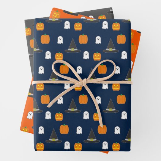 Halloween-Party Wrapping Paper Sheets Geschenkpapier Set (Beispiel)