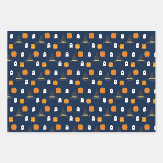 Halloween-Party Wrapping Paper Sheets Geschenkpapier Set (Vorderseite)