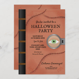 Halloween-Party Zauber Buch Hocus Auge Horror Einladung