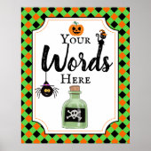 Halloween-Party-Zeichen erstellen Poster (Vorne)
