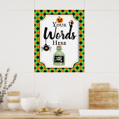 Halloween-Party-Zeichen erstellen Poster (Küche)