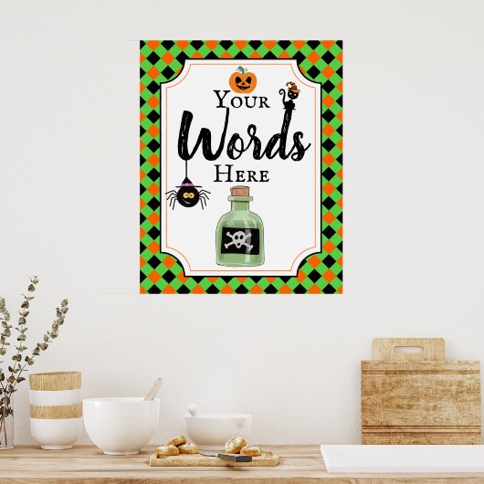 Halloween-Party-Zeichen erstellen Poster (Küche)